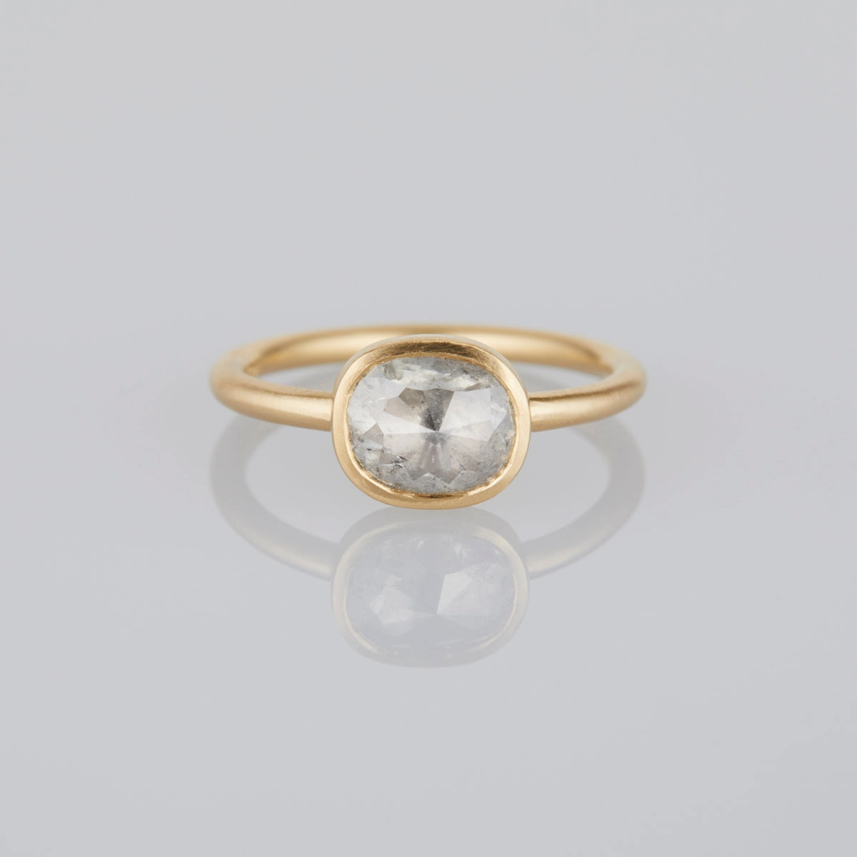 1.30 Carat One-of-a-Kind Rose Oval Cushion Cut White Diamond Ring | DR129-OOAK