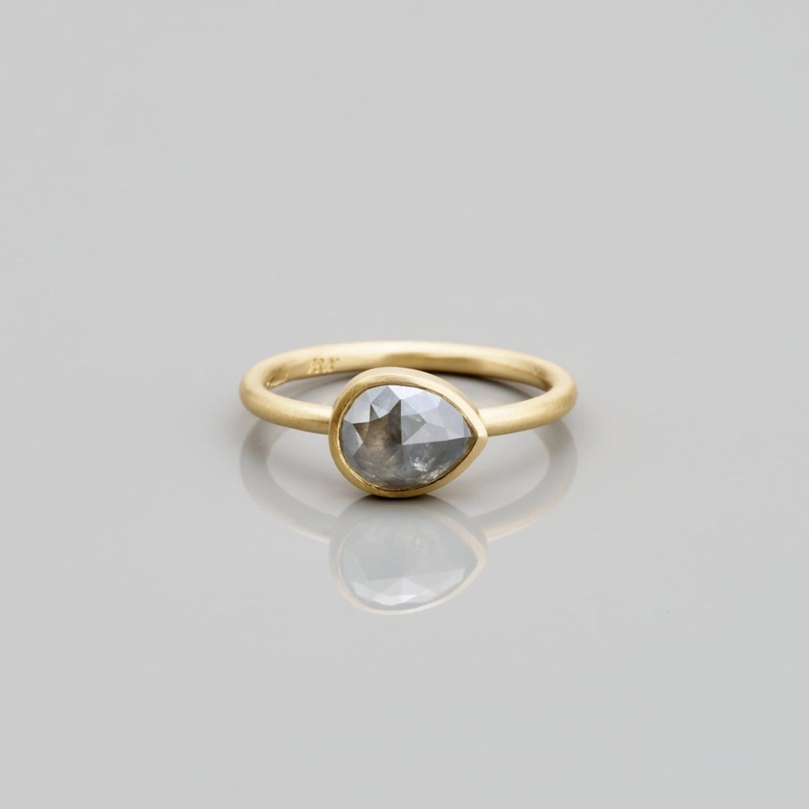 1.39 Carat One-of-a-Kind Rose Cut Grey Diamond Ring | DR164-OOAK
