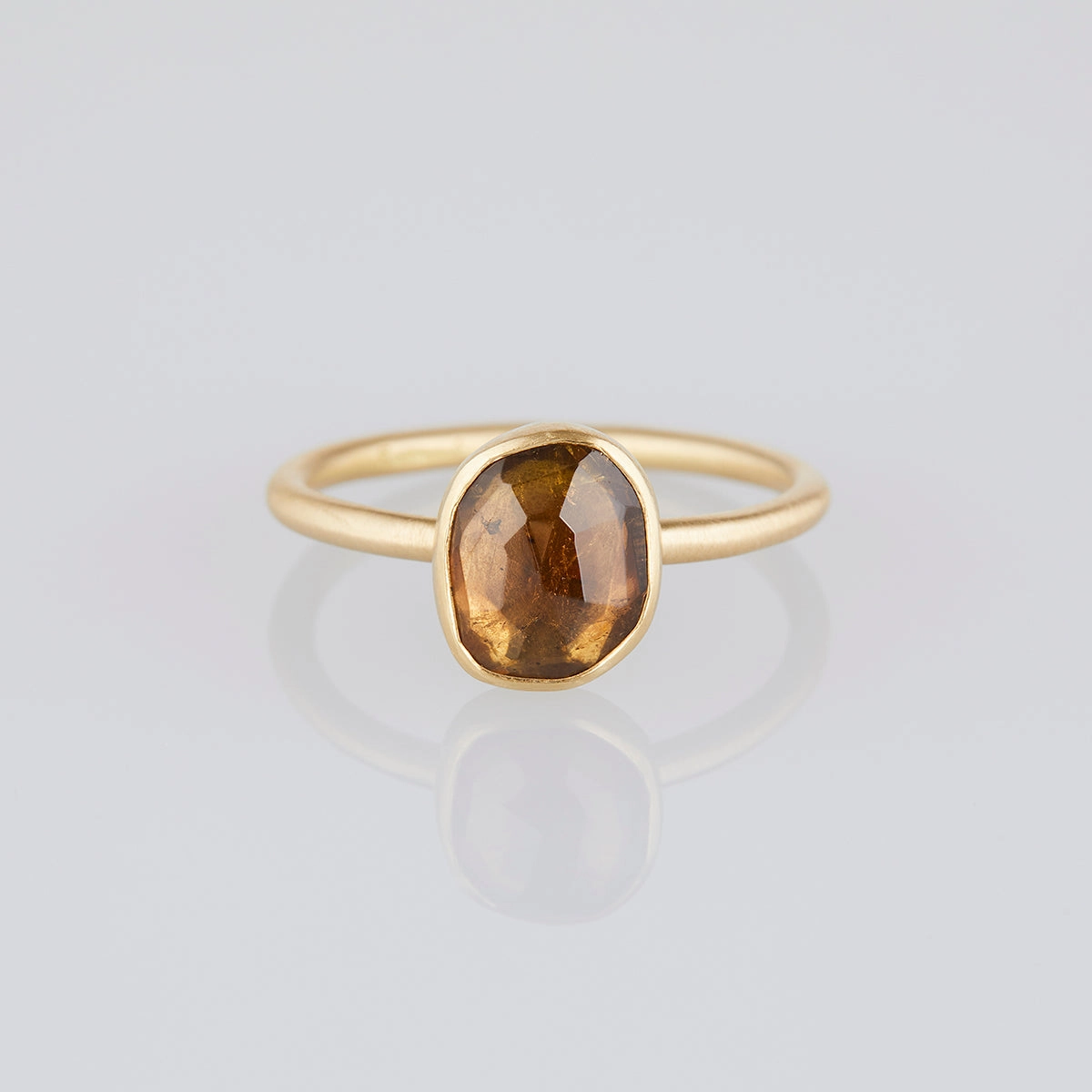 1.3 Carat One-of-a-Kind Olive Tourmaline Ring | TR87-OOAK