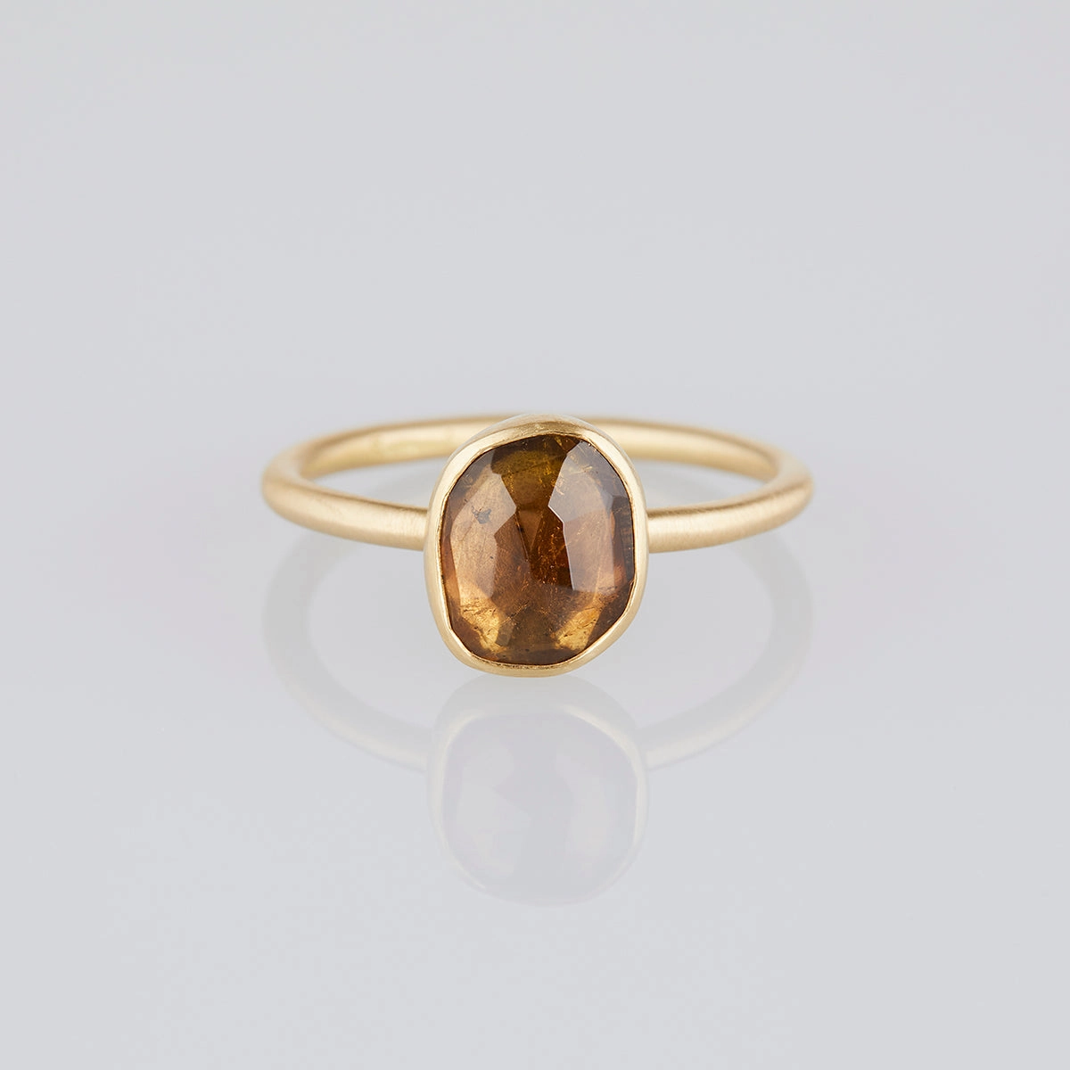 1.3 Carat One-of-a-Kind Olive Tourmaline Ring | TR87-OOAK
