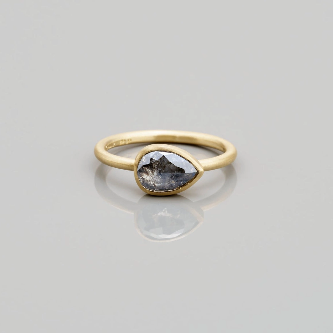 1.41 Carat One-of-a-Kind Rose Cut Salt & Pepper Diamond Ring | DR163-OOAK