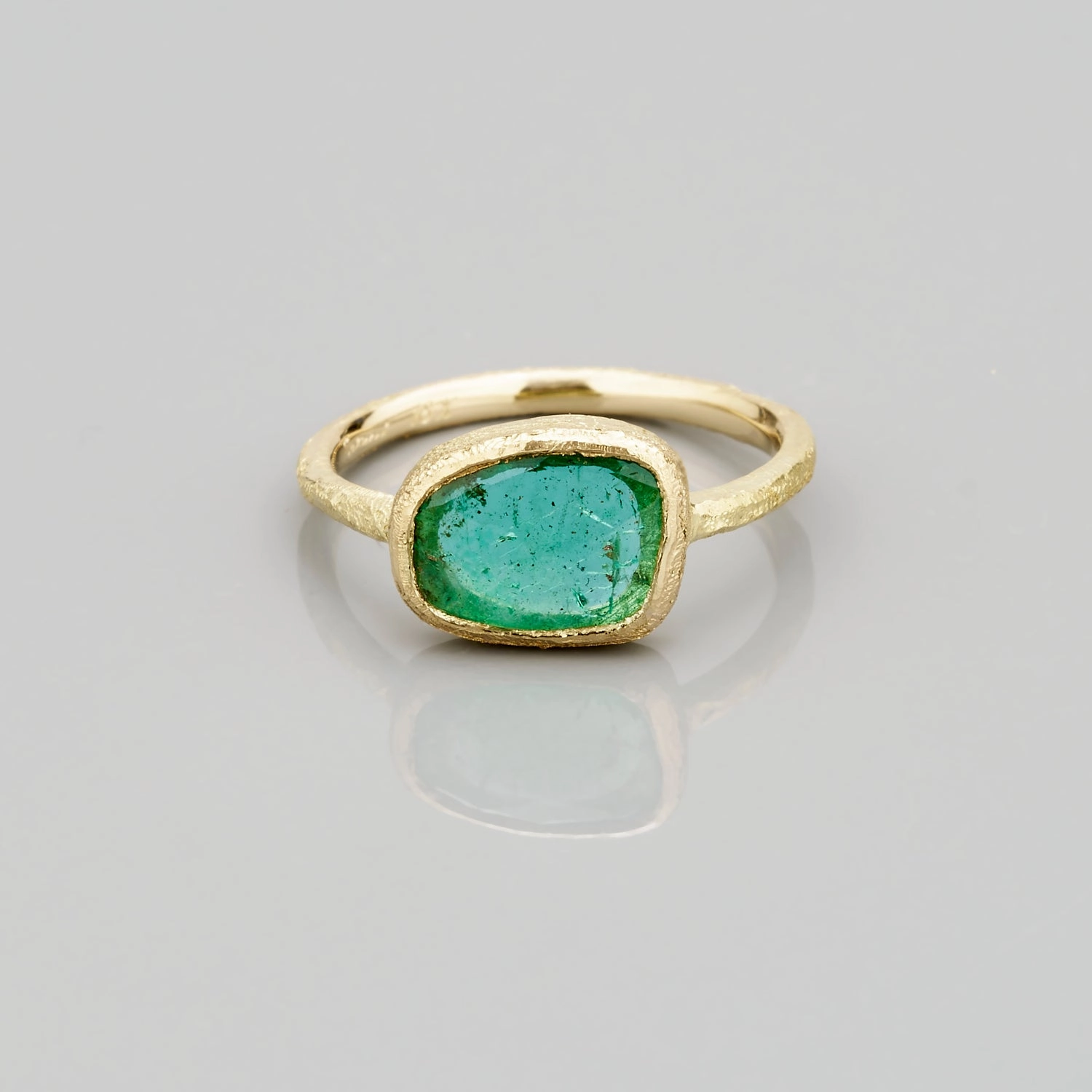 1.42 Carat One-of-a-Kind Emerald Slice Ring | ER33-OOAK