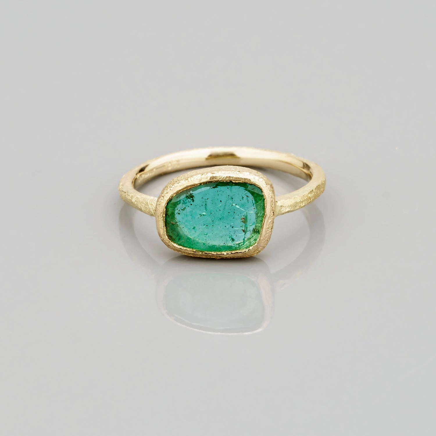 1.42 Carat One-of-a-Kind Emerald Slice Ring | ER33-OOAK