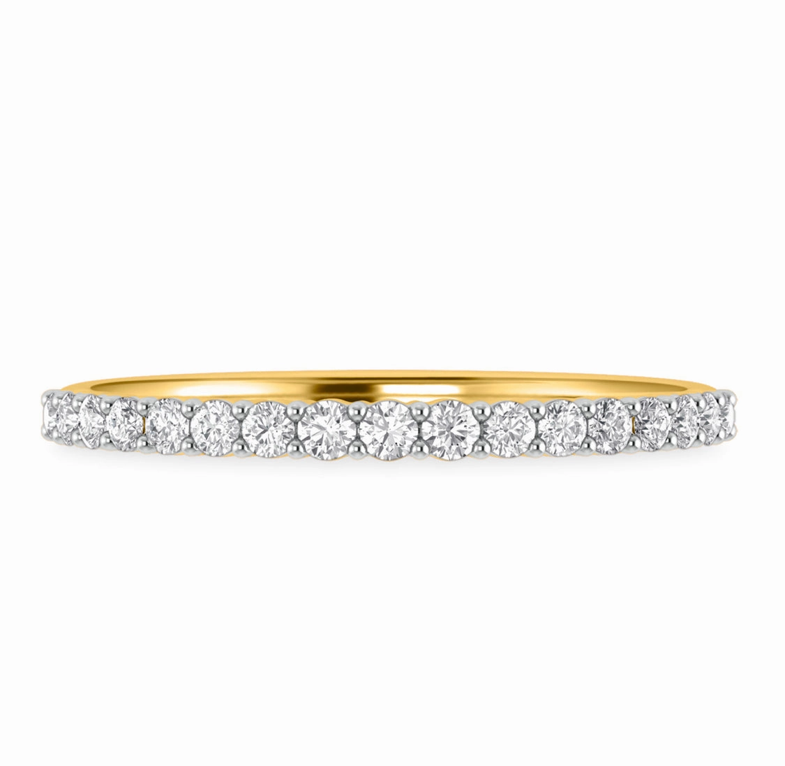 1.5MM Pave Diamond Band in 18K Gold