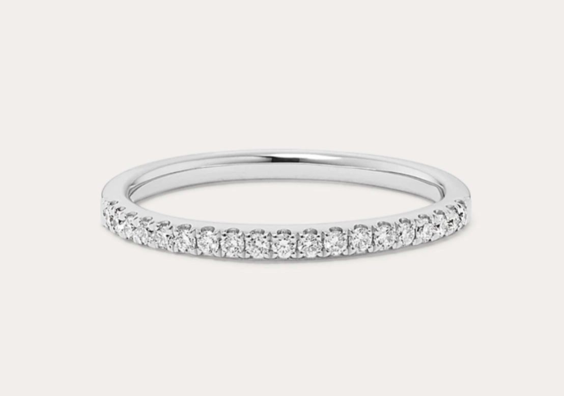1.5MM Pave Eternity CZ Band in 10K Gold