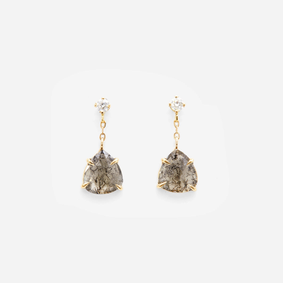 1.71 Carat One-of-a-Kind Diamond Slice Earrings | CE6-OOAK