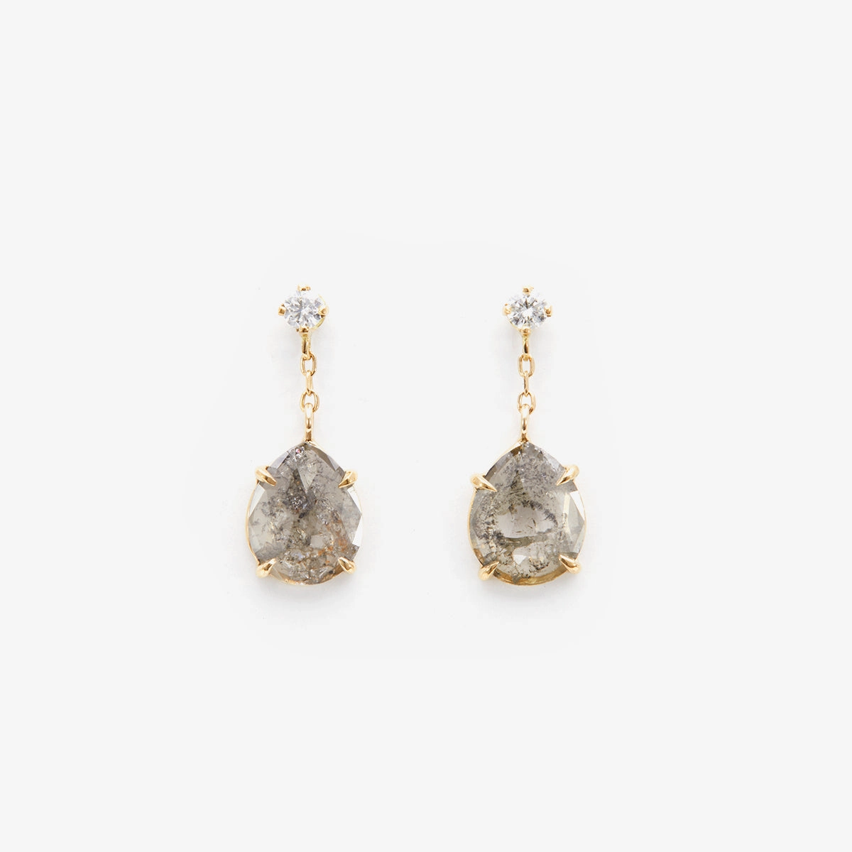 1.78 Carat One-of-a-Kind Diamond Slice Earrings | CE7-OOAK