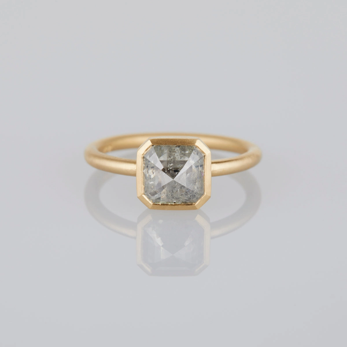 1.86 Carat One-of-a-Kind Radiant Rose Cut Icy Diamond Ring | DR125-OOAK