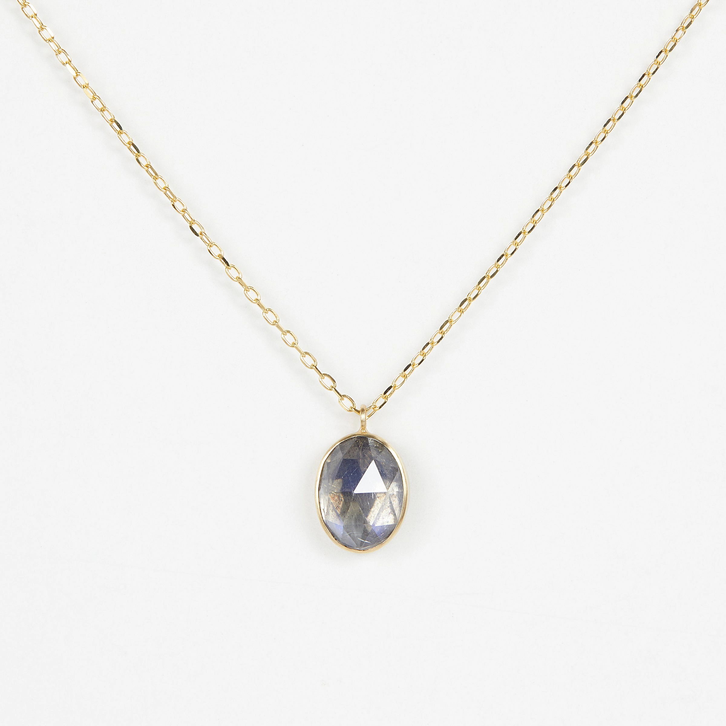 1.99 Carat One-of-a-Kind Rainbow Moonstone Necklace | RMN4-OOAK