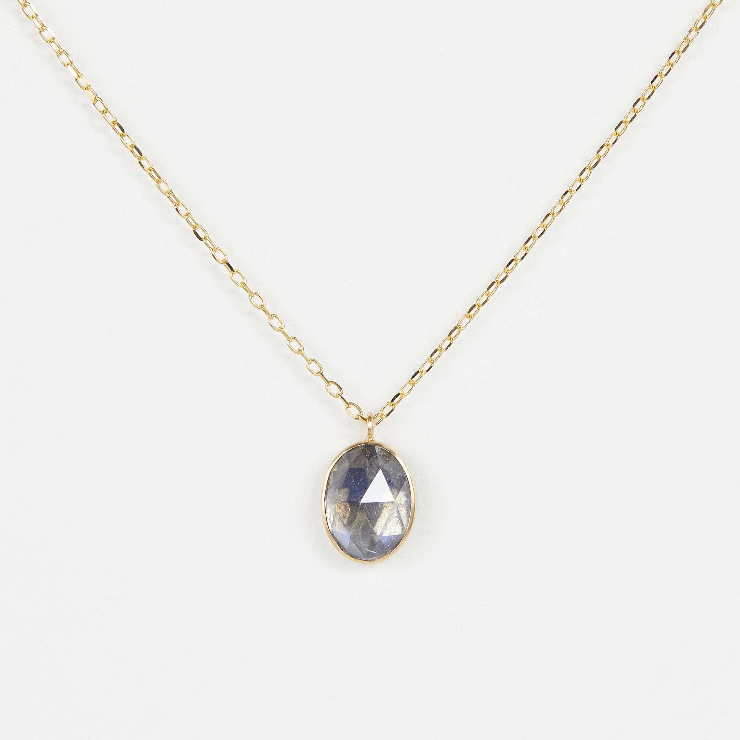 1.99 Carat One-of-a-Kind Rainbow Moonstone Necklace | RMN4-OOAK