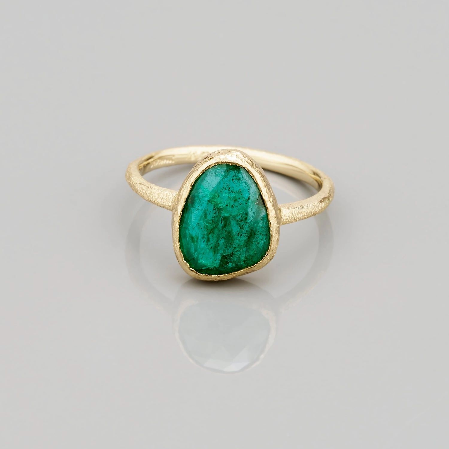 2.28 Carat One-of-a-Kind Emerald Slice Ring | ER32-OOAK
