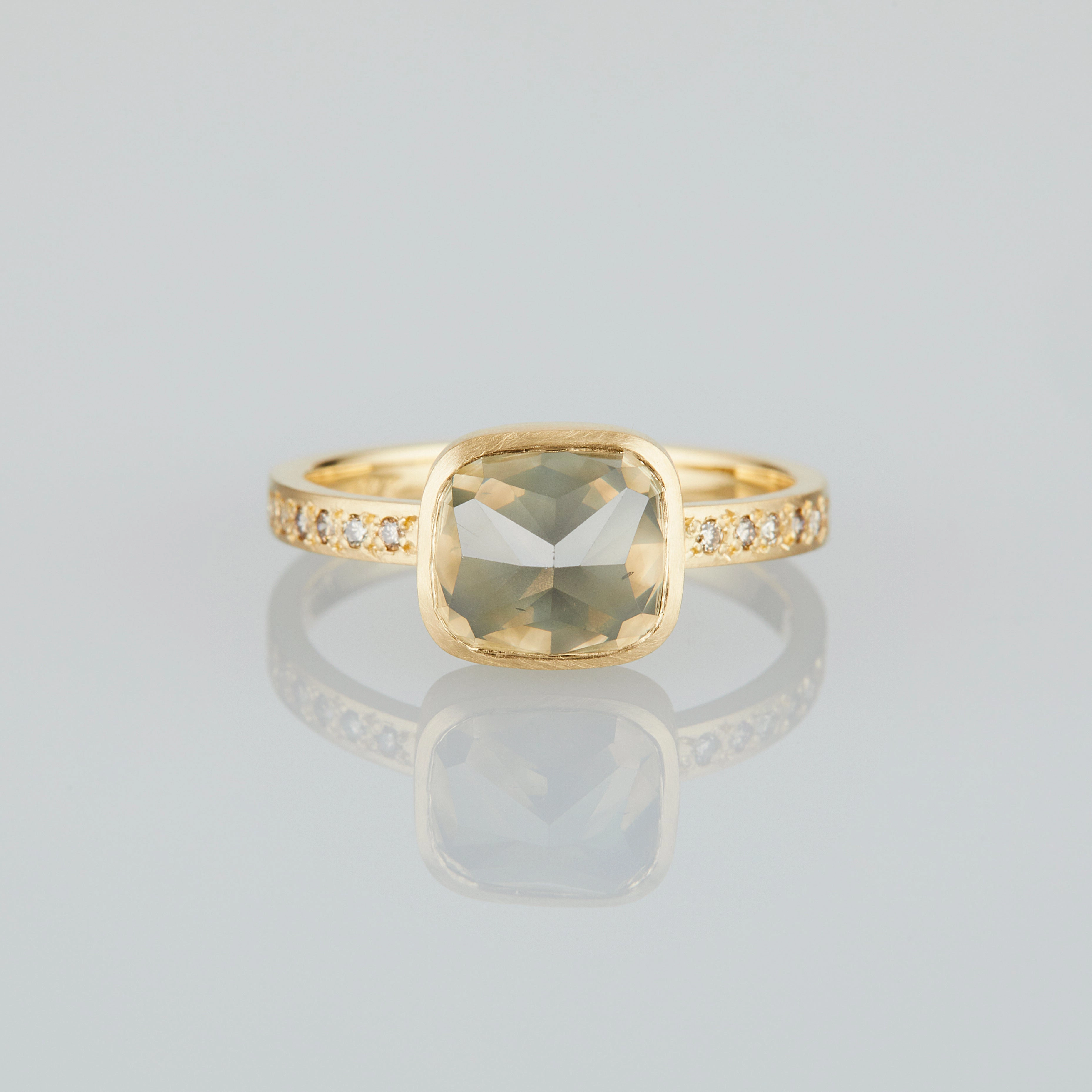 2.82 Carat One-of-a-Kind Mogul Emerald Cut Grey Diamond Ring | DR171-OOAK