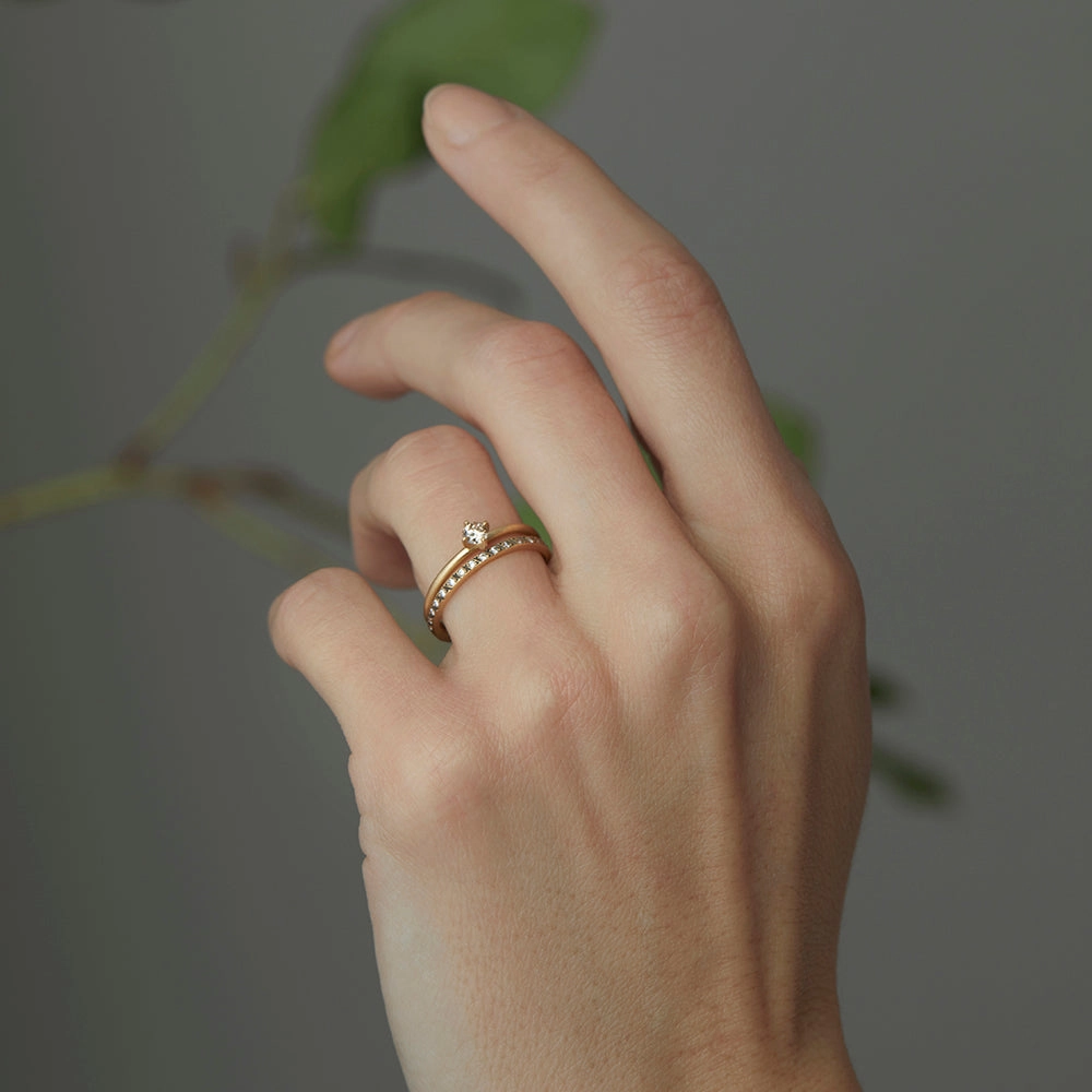 3.5mm Brown Diamond Noble Ring | R11703BR