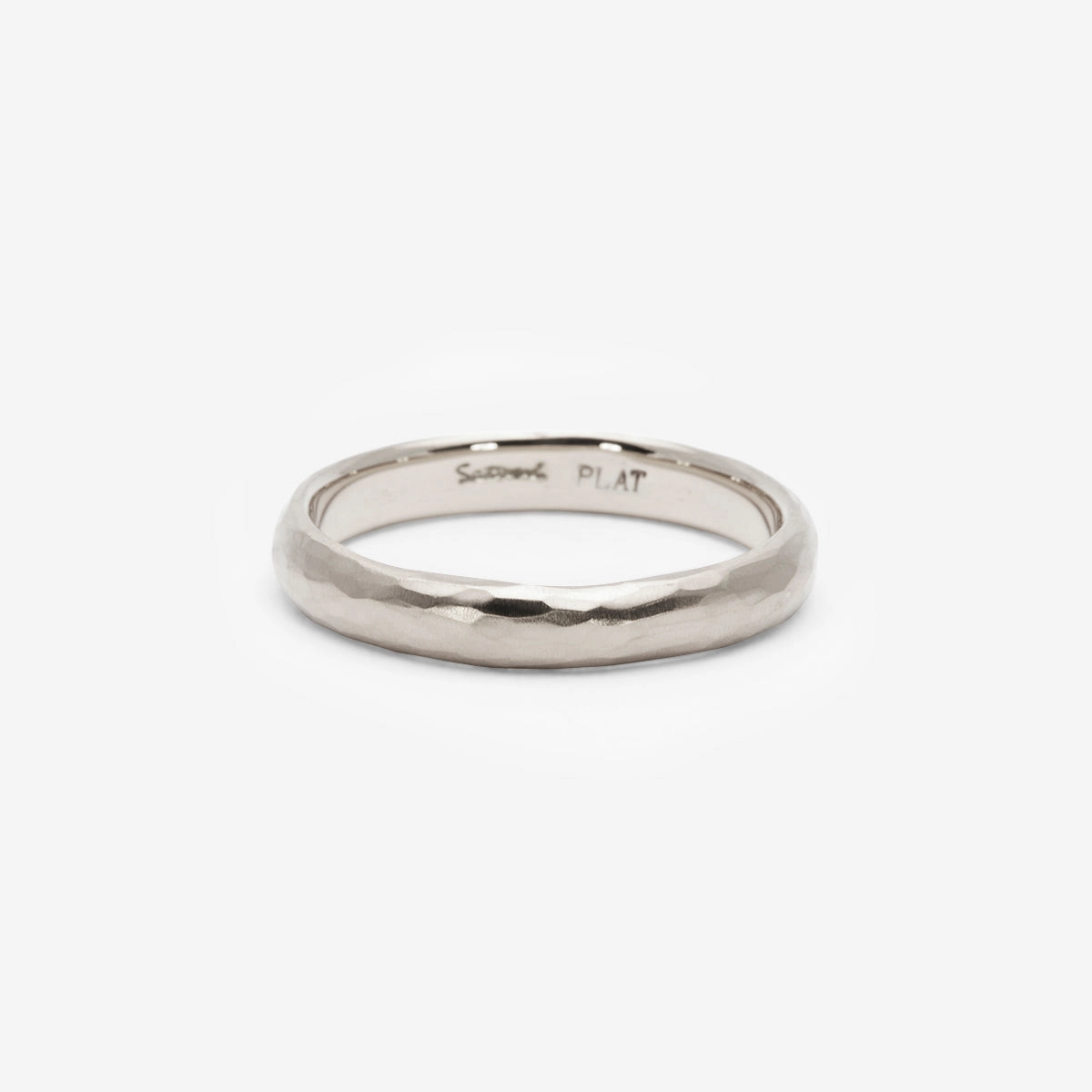 3.5mm Half Round Hammered Band | MR0134