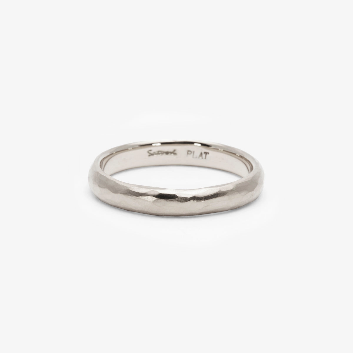 3.5mm Half Round Hammered Band | MR0134