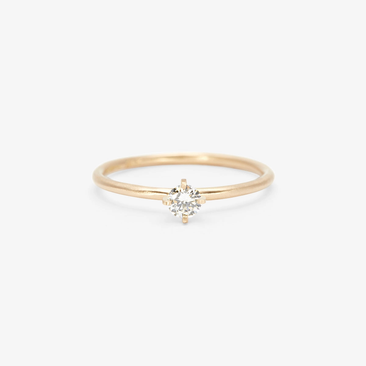 3.5mm White Diamond Noble Ring | R11703W
