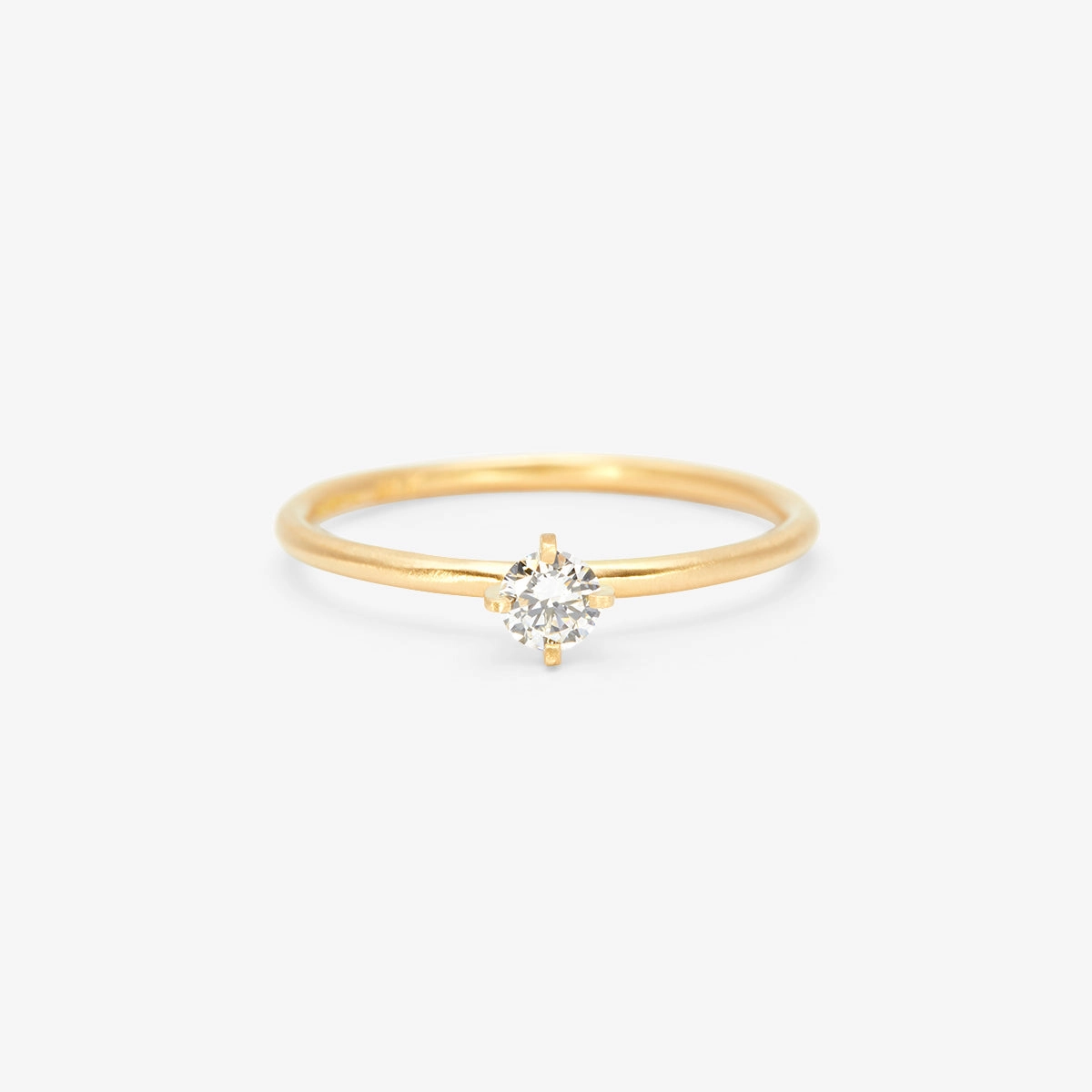 3.5mm White Diamond Noble Ring | R11703W