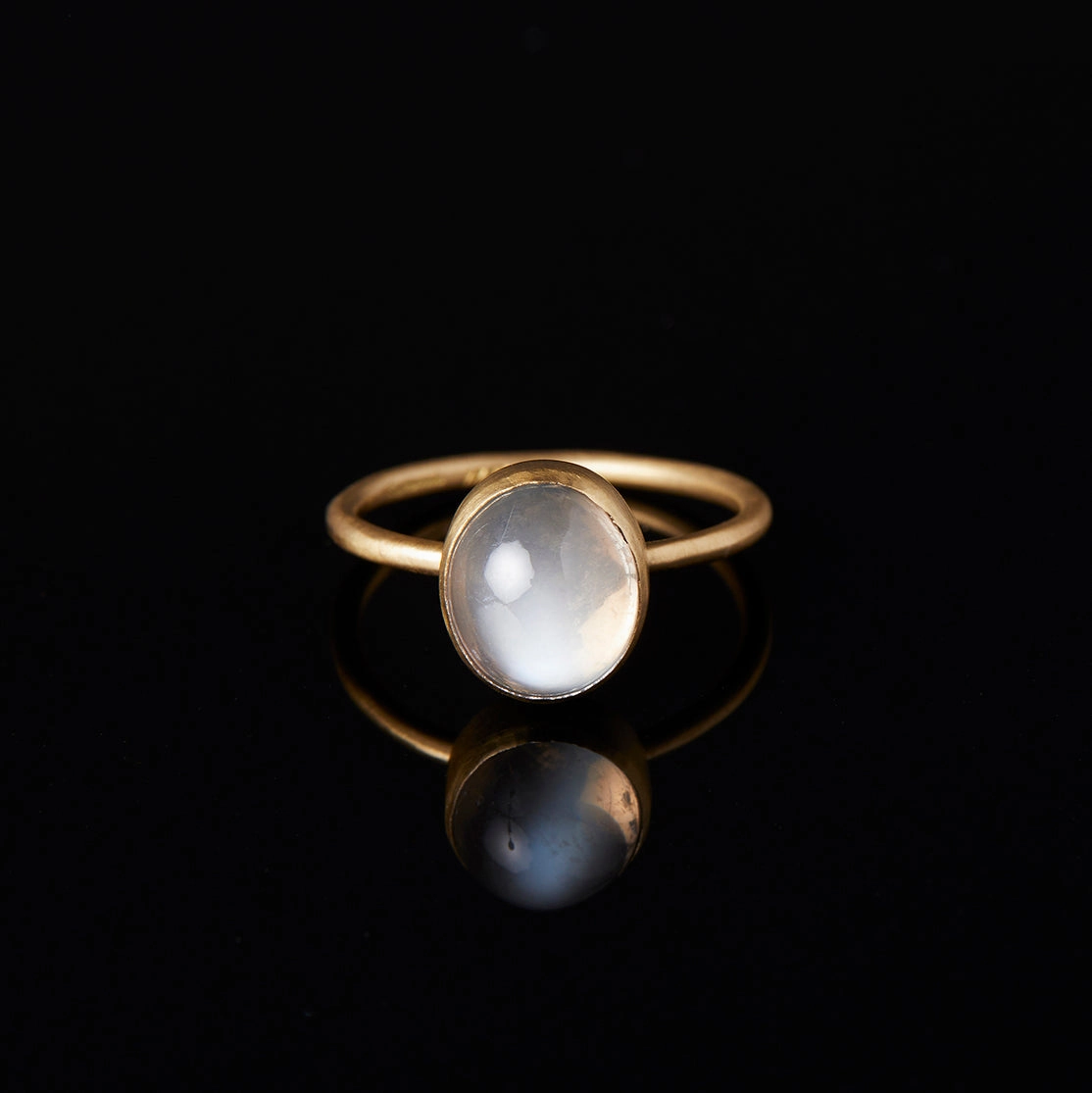 3.65 Carat One-of-a-Kind Rainbow Moonstone Ring | RMR16-OOAK