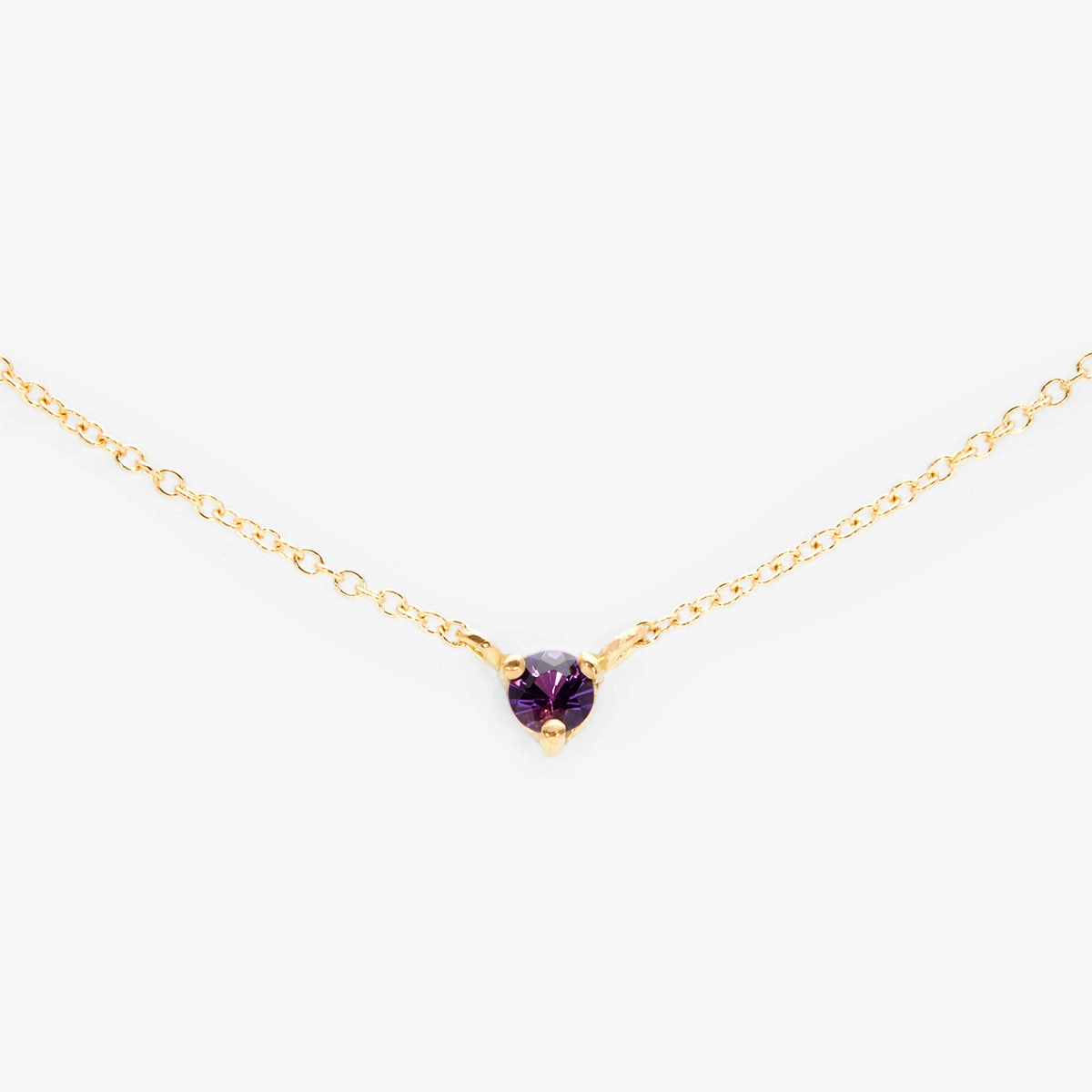 3mm Amethyst Birthstone Necklace | N6701AM