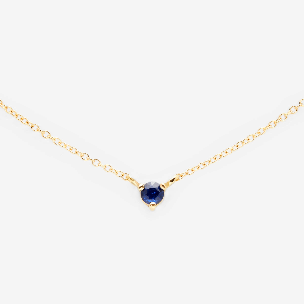 3mm Blue Sapphire Birthstone Necklace | N6701S
