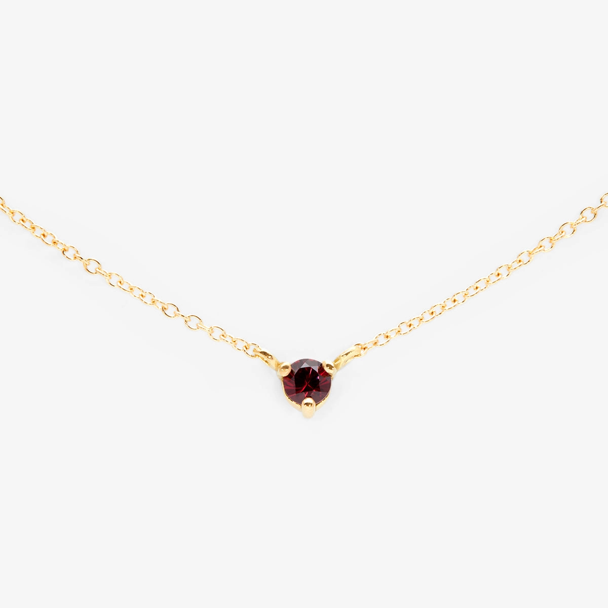 3mm Garnet Birthstone Necklace | N6701GN