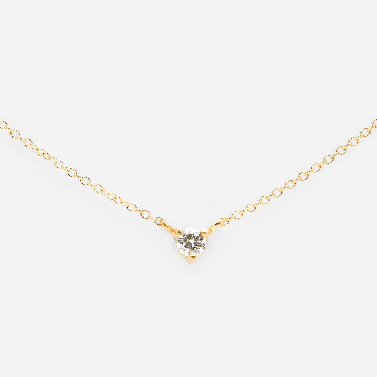 3mm White Diamond Birthstone Necklace | N6701W