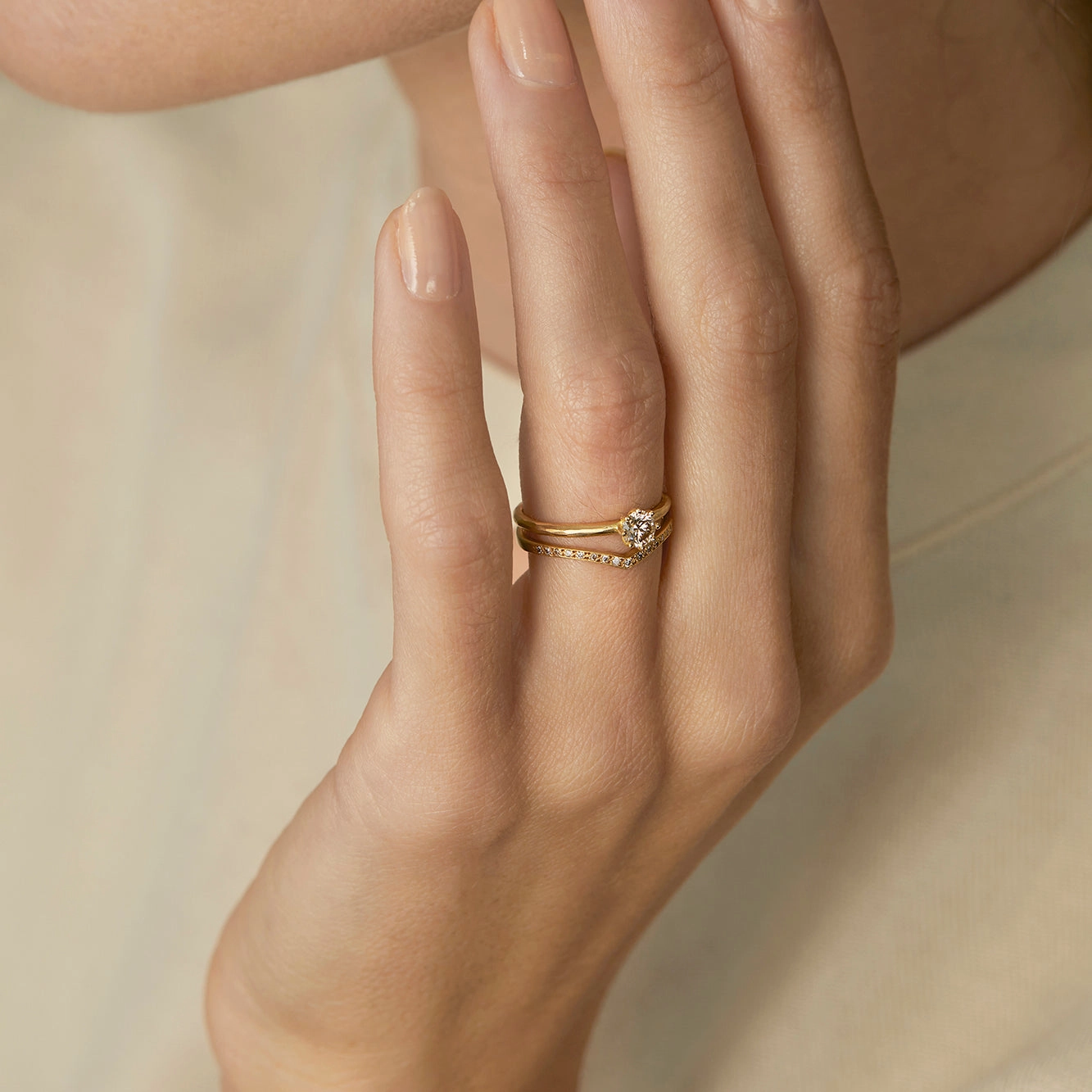 4.5mm Brown Diamond Blooming Ring | R19005BR