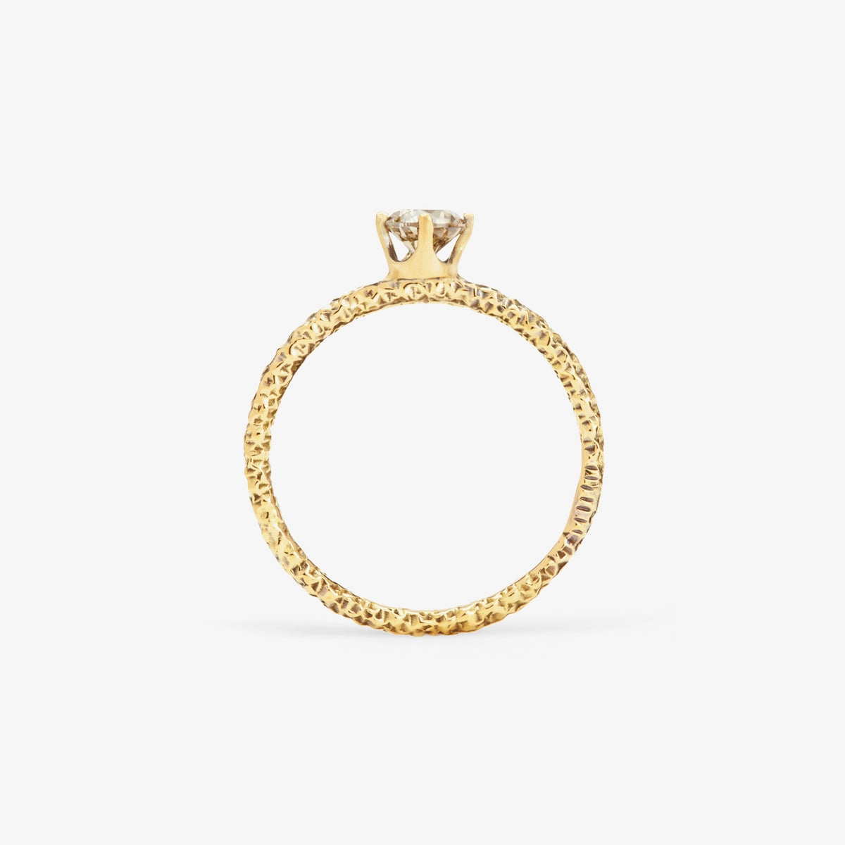 4.5mm Brown Diamond Homespun Solitaire Ring | R9005BR