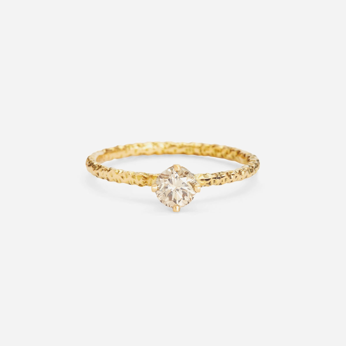 4.5mm Brown Diamond Homespun Solitaire Ring | R9005BR