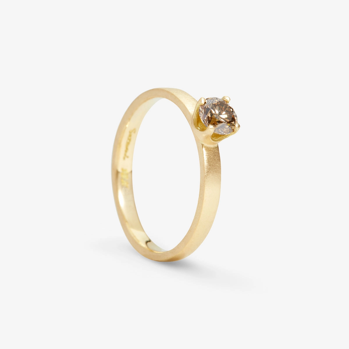 4.5mm Classic Brown Diamond Solitaire Ring | R10305BR