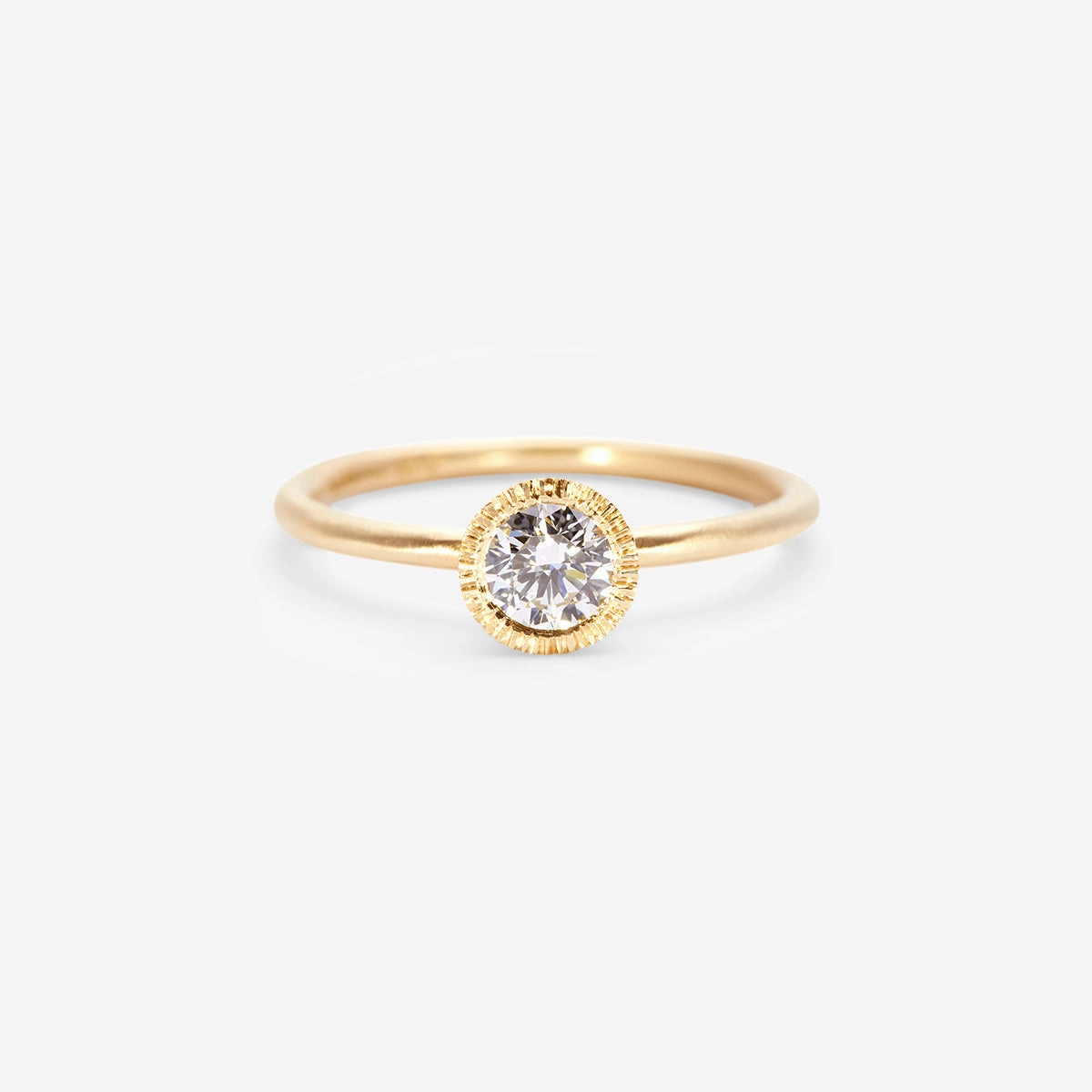 4.5mm White Diamond Round Brilliant Solitaire Ring | R11305W
