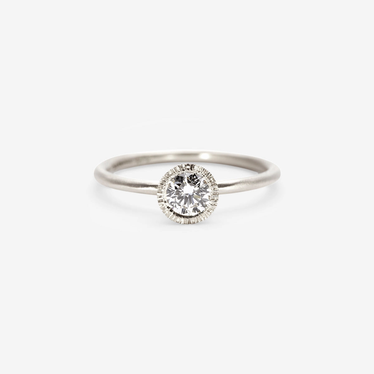 4.5mm White Diamond Round Brilliant Solitaire Ring | R11305W