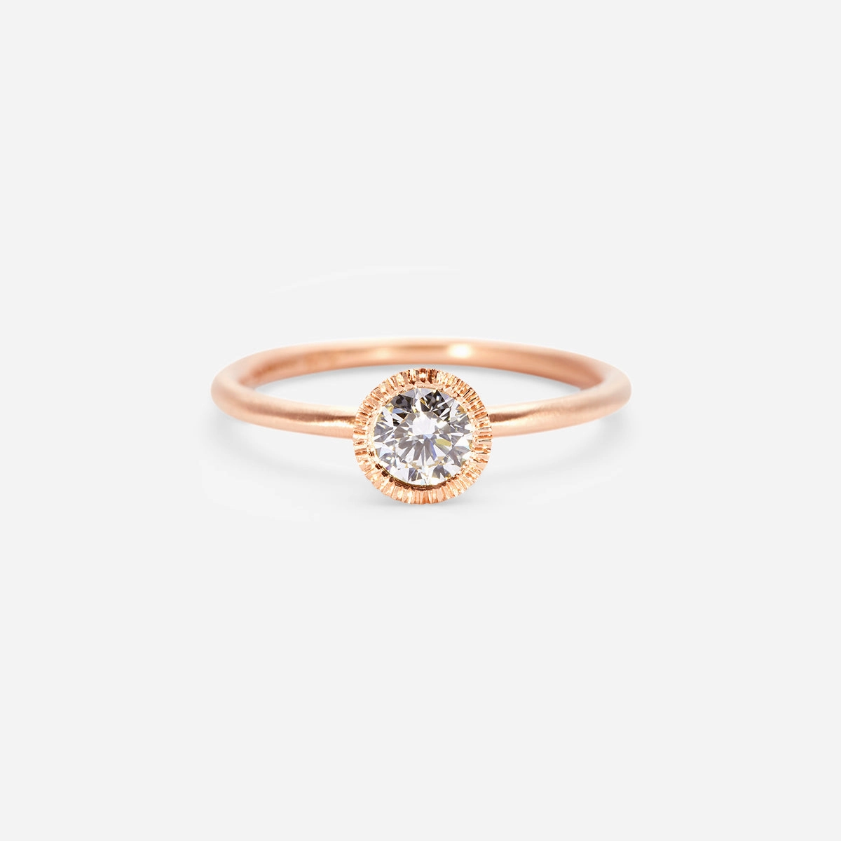 4.5mm White Diamond Round Brilliant Solitaire Ring | R11305W