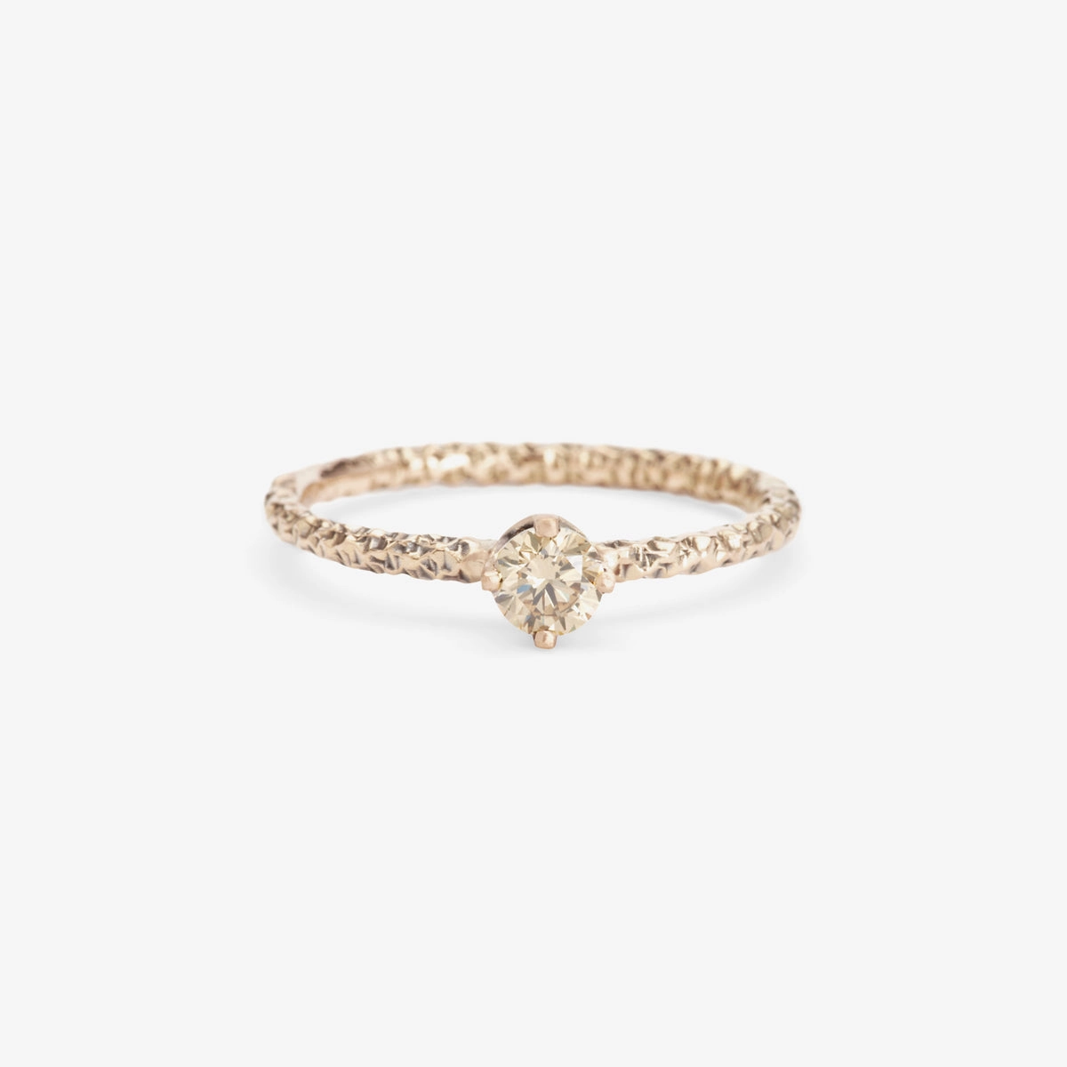 4mm Brown Diamond Homespun Solitaire Ring | R9004BR