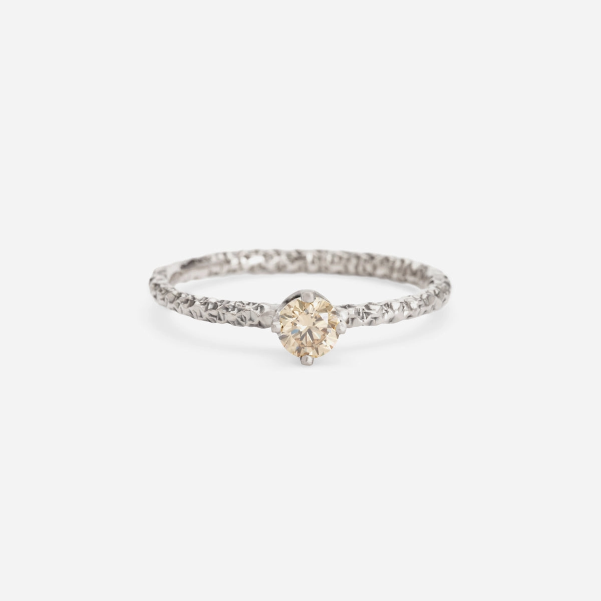 4mm Brown Diamond Homespun Solitaire Ring | R9004BR