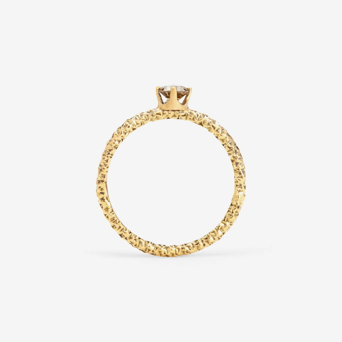4mm Brown Diamond Homespun Solitaire Ring | R9004BR