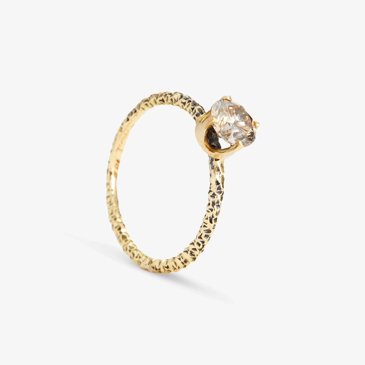 5.6mm Brown Diamond Homespun Solitaire Ring | R9007BR