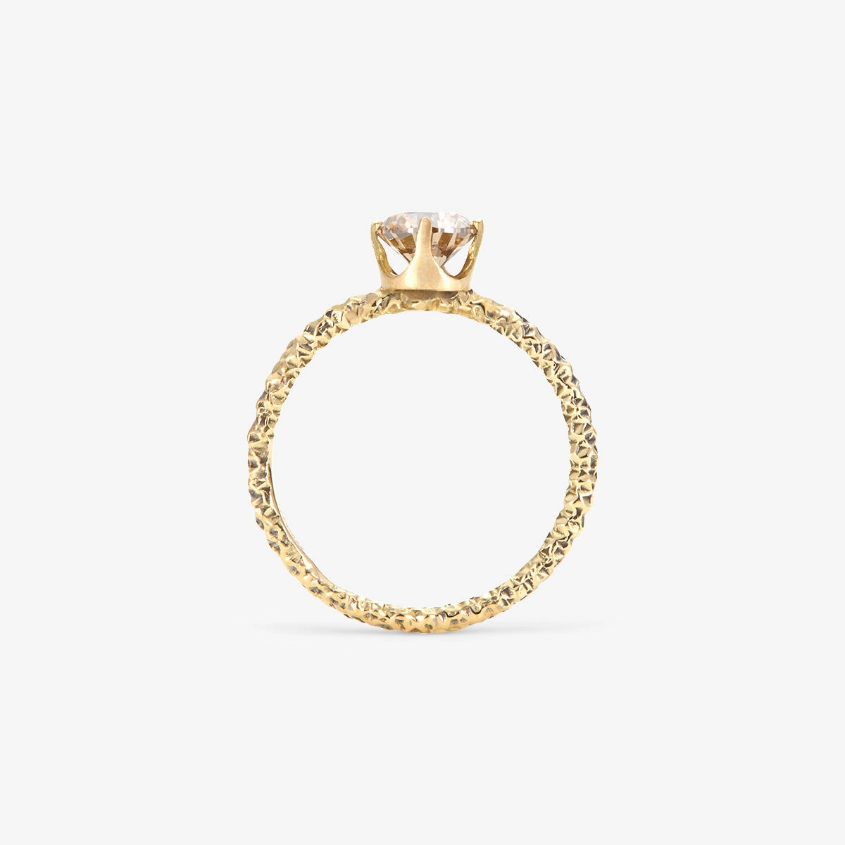 5.6mm Brown Diamond Homespun Solitaire Ring | R9007BR