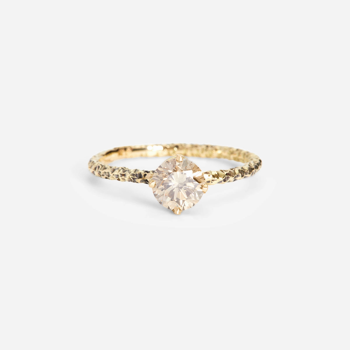 5.6mm Brown Diamond Homespun Solitaire Ring | R9007BR