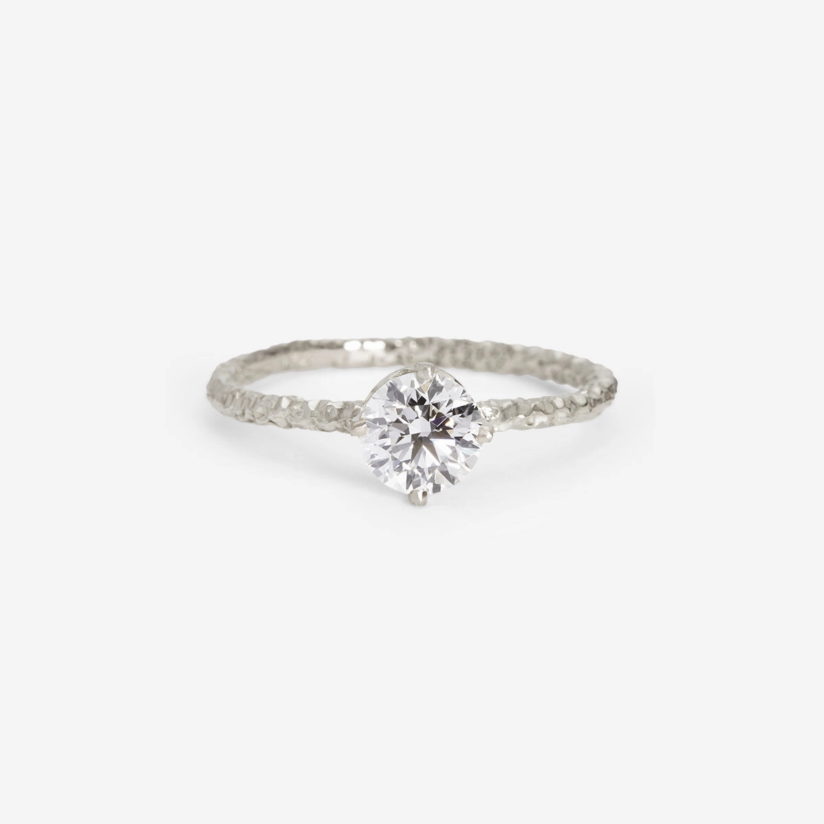 5.6mm White Diamond Homespun Solitaire Ring | R9007W