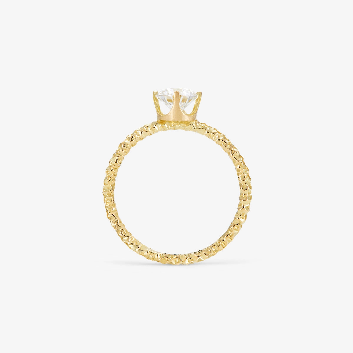 5.6mm White Diamond Homespun Solitaire Ring | R9007W