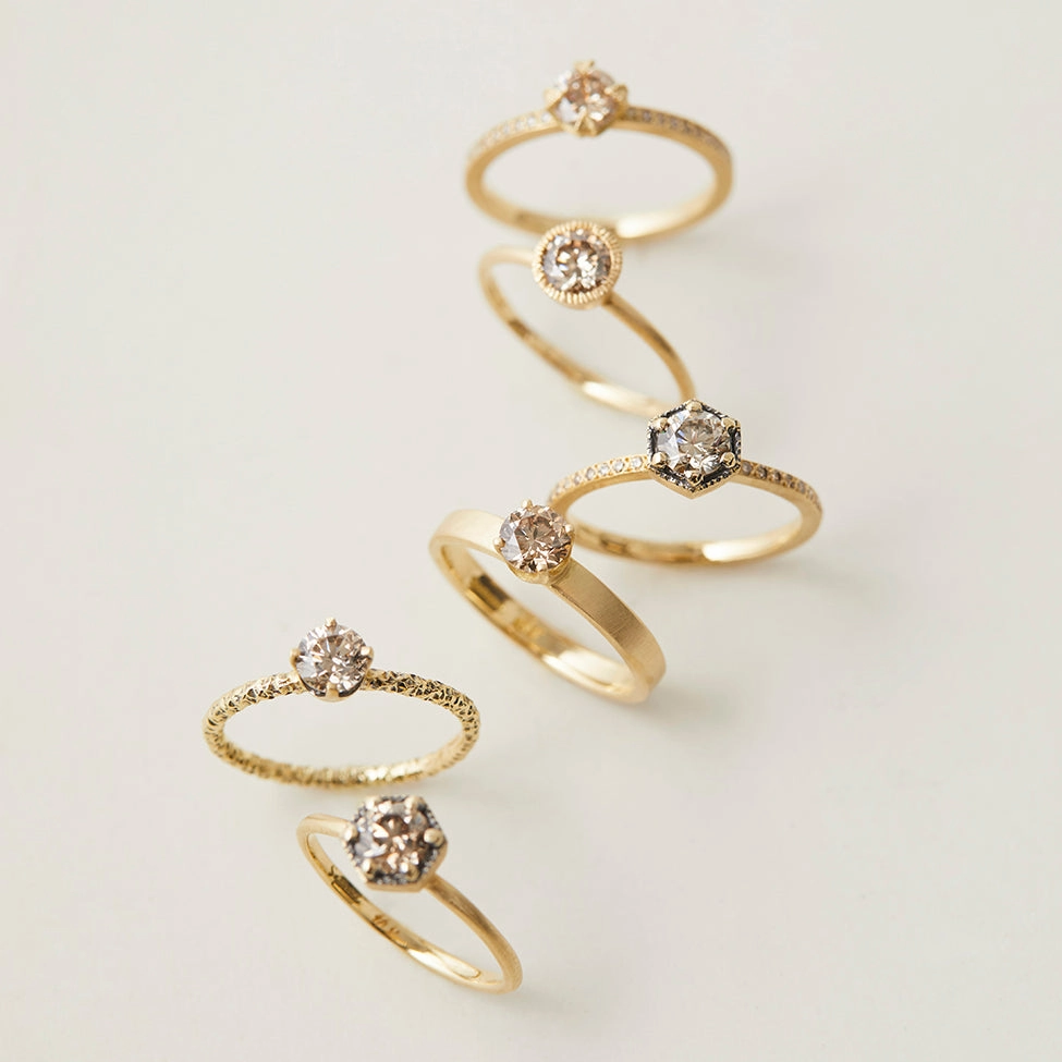 5mm Brown Diamond Homespun Solitaire Ring | R9006BR