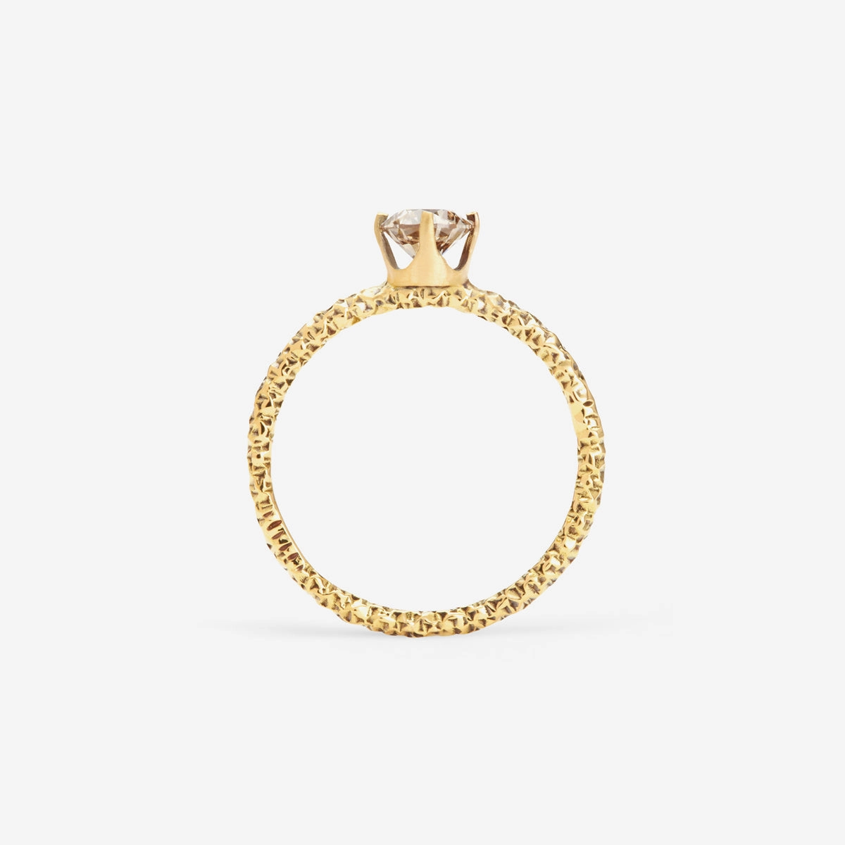 5mm Brown Diamond Homespun Solitaire Ring | R9006BR