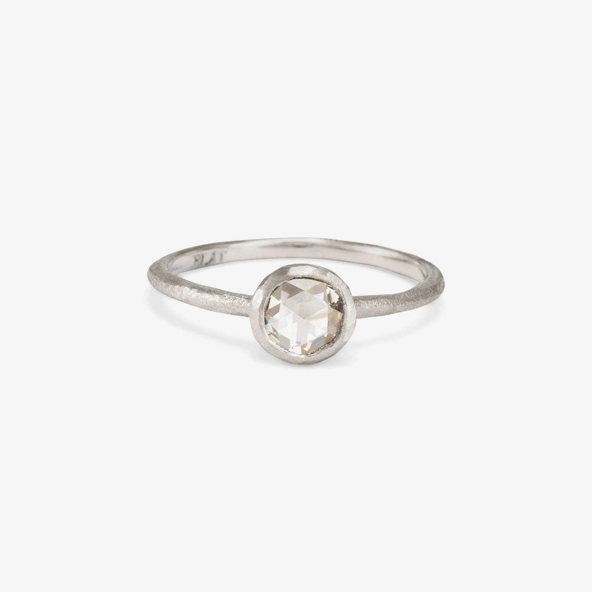 5mm Rose Cut Solitaire Ring | R1002W