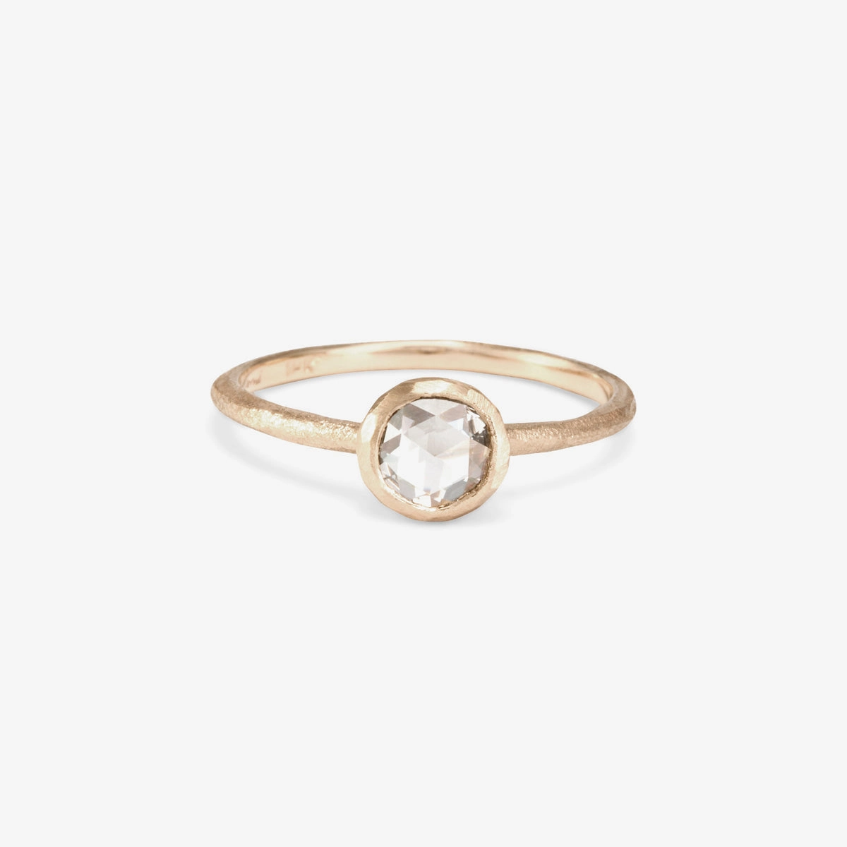 5mm Rose Cut Solitaire Ring | R1002W