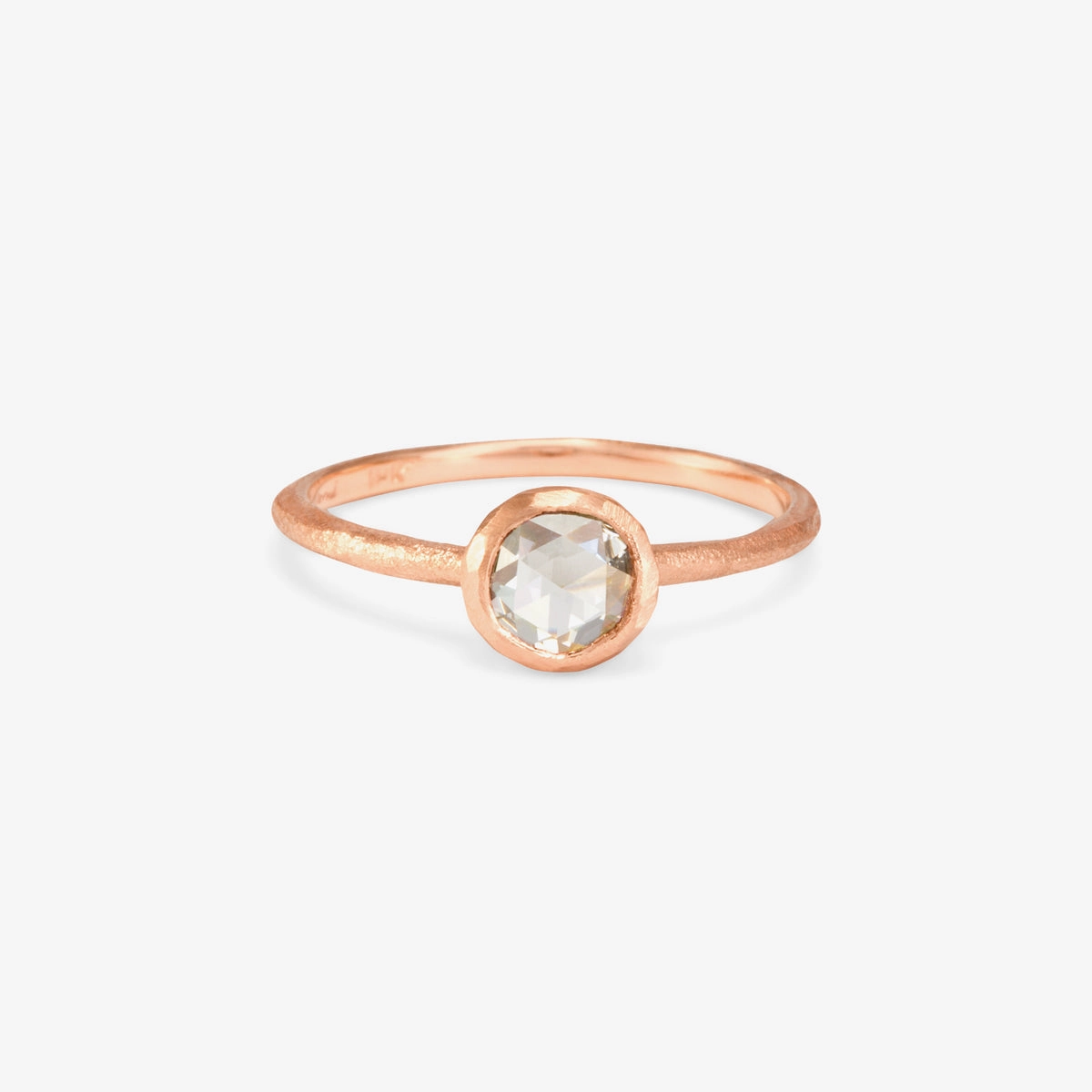 5mm Rose Cut Solitaire Ring | R1002W