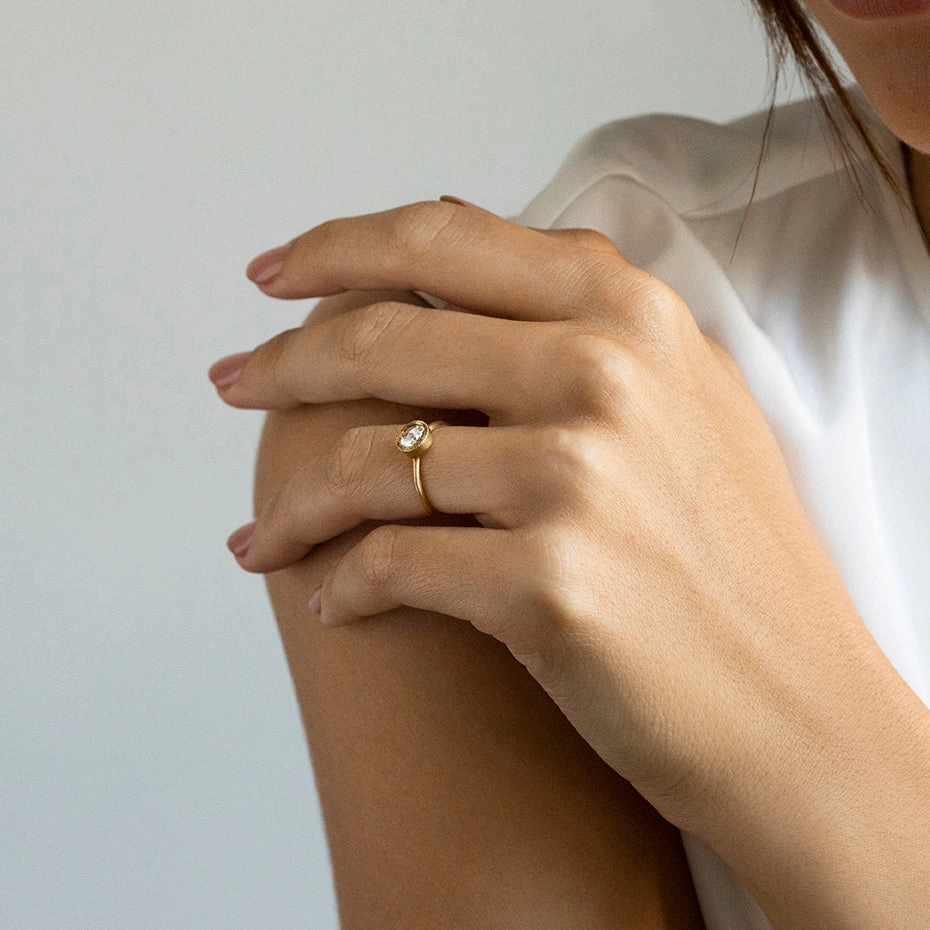 5mm Rose-Cut Solitaire Ring | R3202W