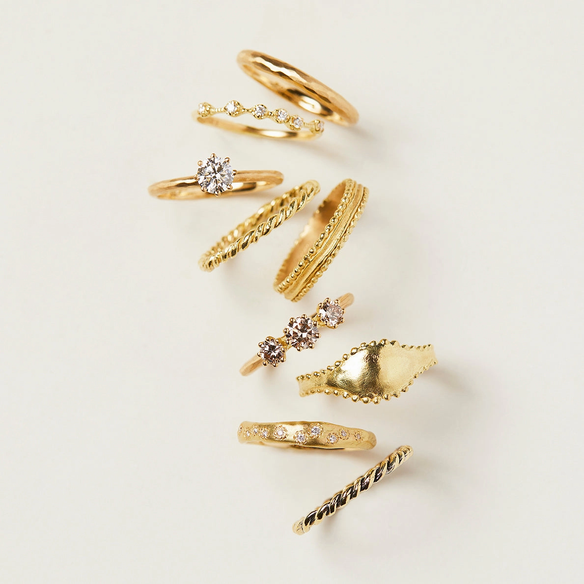 5mm White Diamond Blooming Ring | R19006W