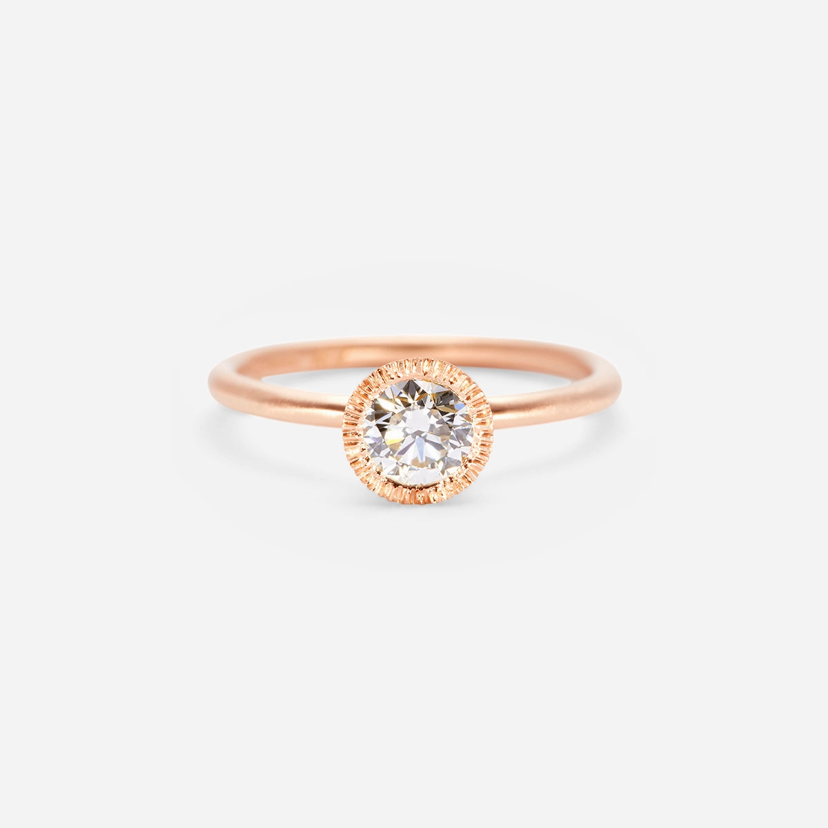 5mm White Diamond Round Brilliant Solitaire Ring | R11306W