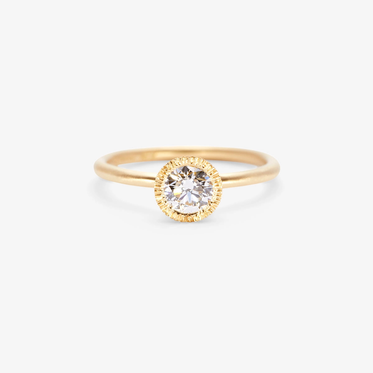 5mm White Diamond Round Brilliant Solitaire Ring | R11306W